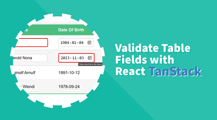 React-Table-Validation